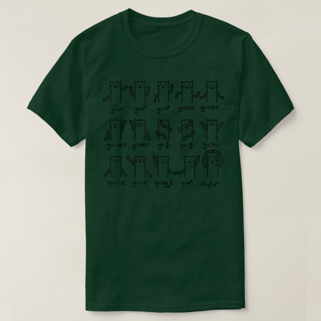 Funny Cat And Math , Cat And Algebra Lover , Cat  T-Shirt (Design Front)
