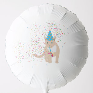 Funny Cat Animals Having a Party  Balloon