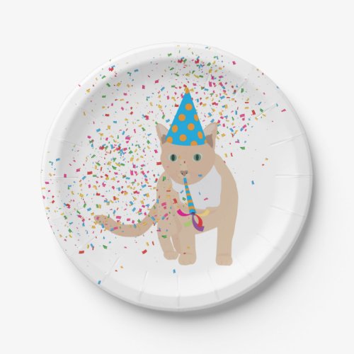 Funny Cat Animals Having a Party Paper Plates