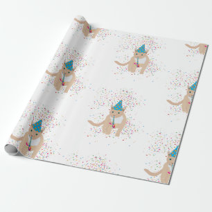 Funny Cat Animals Having a Party Wrapping Paper