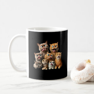 funny cat art print coffee mug