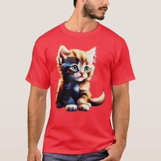 funny cat art print This cute Cat Art Design for c T-Shirt