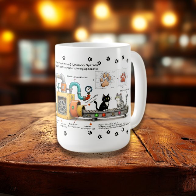 Funny Cat Assembly Machine Mug (Creator Uploaded)