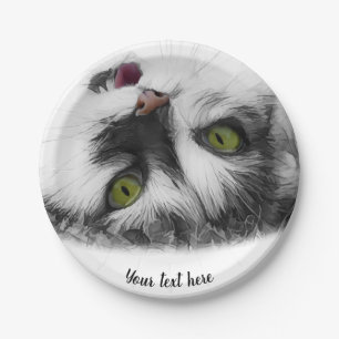 Funny Cat attractive Paper Plates