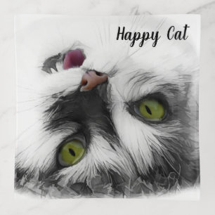 Funny Cat awesome customizable Trinket Tray