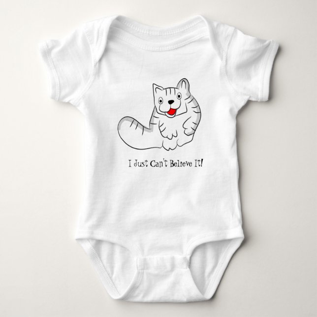 Funny Cat Baby Bodysuit (Front)