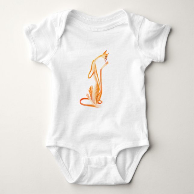 Funny Cat Baby Bodysuits (Front)