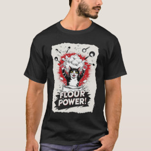 Funny Cat bakery Flour Power T-Shirt
