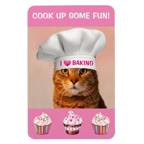 Funny Cat Baking Magnet