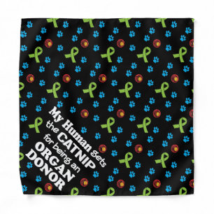 Funny Cat Bandana for Organ Donation Awareness