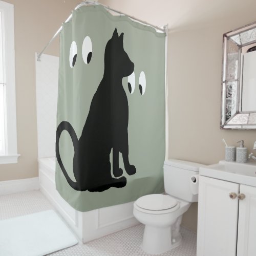 Funny Cat Bathroom Decor Cats CricketDiane Shower Curtain
