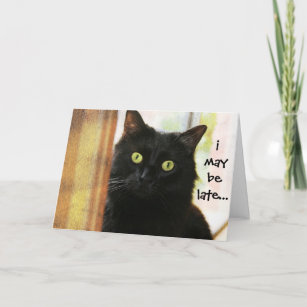Funny Cat Belated Birthday Card, I didn't fur-get! Card