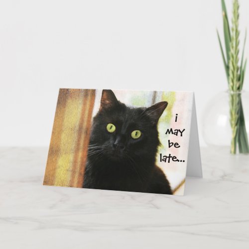 Funny Cat Belated Birthday Card I didnt fur_get Card
