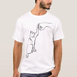 Funny Cat Best Friend Fist Bump Cat Lover T-Shirt