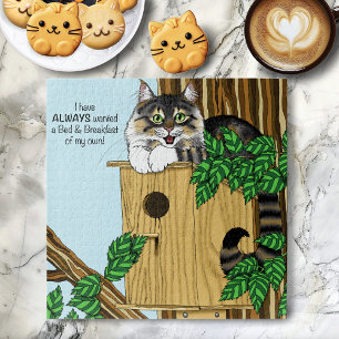 Funny Cat Birdhouse Bed & Breakfast Whimsical Jigsaw Puzzle
