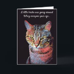 Funny Cat Birthday Card<br><div class="desc">Wish your loved one a Happy Birthday with this card!</div>