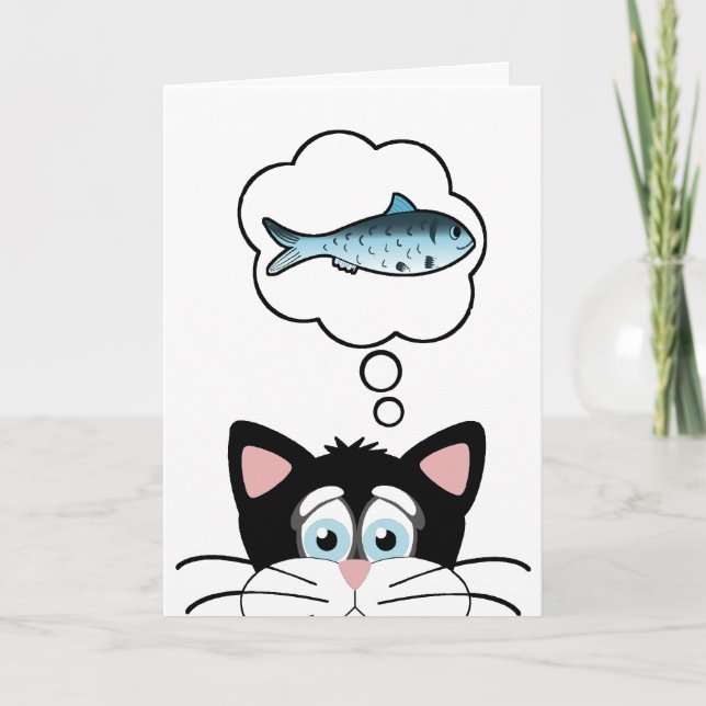 Funny Cat Birthday Card (Front)