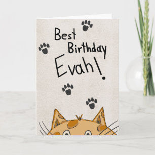 Funny Cat Birthday Card, From the Cat Card
