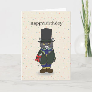 Funny Cat Birthday dead mice Gift from a Cat Card