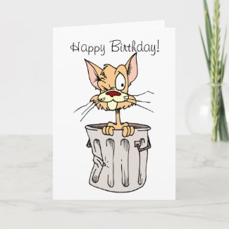 Funny Cat Bithday Card