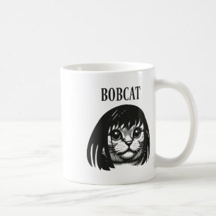 Funny Cat Bob Hairstyle Bobcat Humorous Cats Cat L Coffee Mug