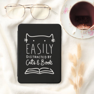 Funny cat book lovers word art kindle cover