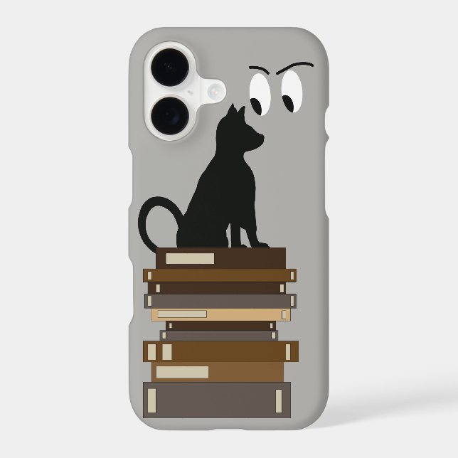 Funny Cat Books Geeky Cute Gifts Case-Mate iPhone Case (Back)