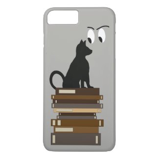 Funny Cat Books Geeky Cute Gifts iPhone 8 Plus/7 Plus Case