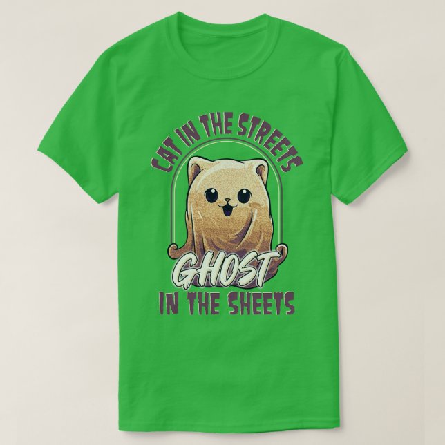 Funny Cat Boop Pun Ghost Graphic Men Kids Women Ha T-Shirt (Design Front)