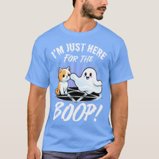 Funny Cat Boop Pun Ghost Men Kids Women Halloween T-Shirt