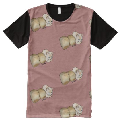 Funny Cat Bread Loaf All-Over-Print Shirt