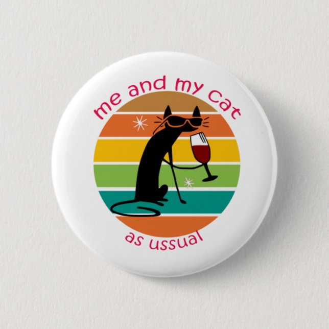 Funny Cat Button (Front)