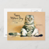 Funny Cat Cake Happy Mother's Day Postcard (Front/Back)