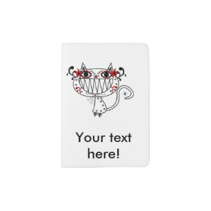 Funny cat cartoon passport holder