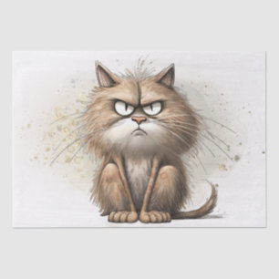 Funny Cat Cartoon Tissue Paper