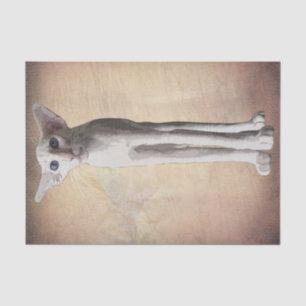 Funny Cat Cartoon Watercolor Tissue Paper
