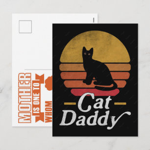 Funny cat, cat mom, women' cat gift for cat lovers holiday postcard