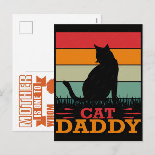 Funny cat, cat mom, women' cat gift for cat lovers holiday postcard