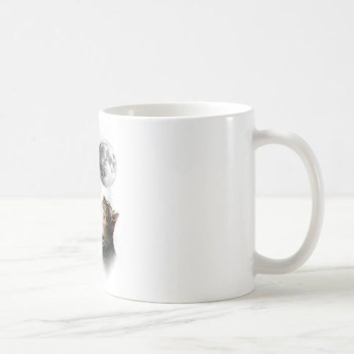 Funny Cat Cats Meowling At Moon Cat Lover Coffee Mug