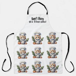 Funny Cat Chef All-Over Print Apron