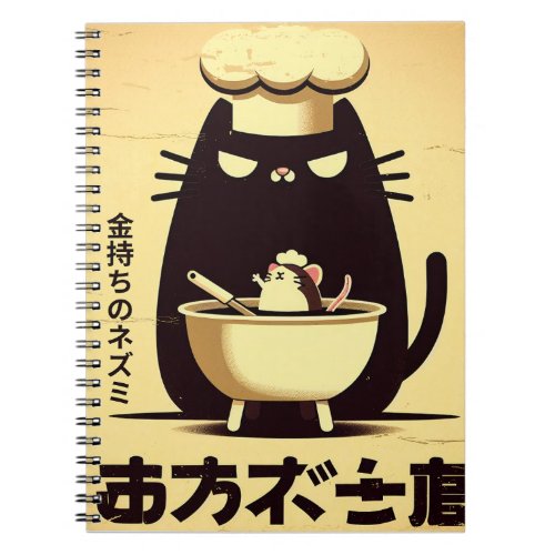 Funny Cat Chef Cooking Notebook