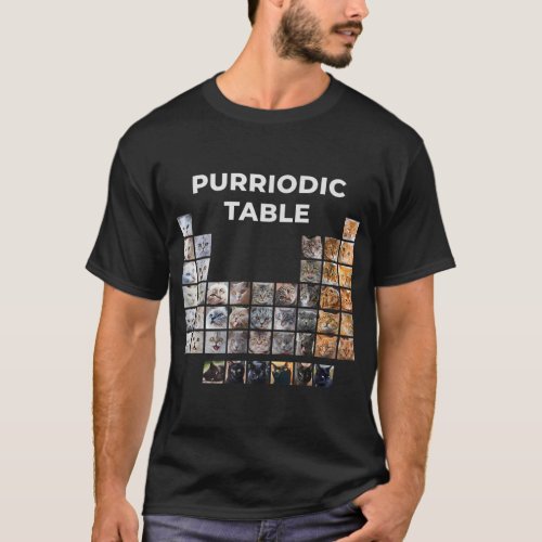 Funny Cat Chemistry Pun Periodic Table Gift For  T_Shirt