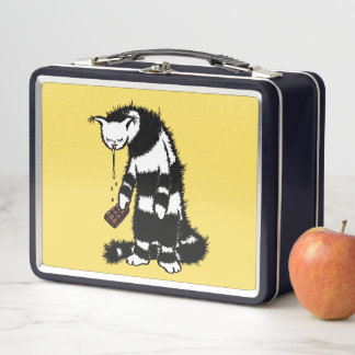 Funny Cat Chocolate Lover Metal Lunch Box