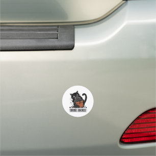 Funny Cat Choose Kindness Linocut Meme Car Magnet