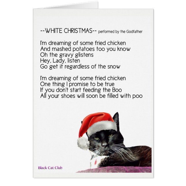 Funny Cat Christmas Card (Front)