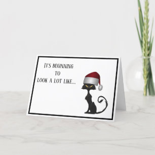 Funny Cat Christmas Card