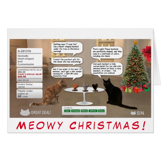 Funny cat Christmas Card