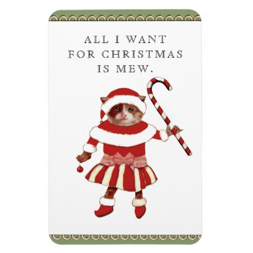 Funny Cat Christmas Cards Magnet