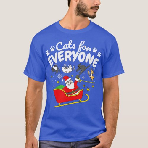 Funny Cat Christmas Cats for Everyone  T_Shirt