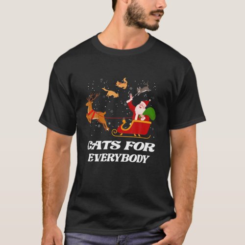 Funny Cat Christmas Cats For Everyone Ugly Christm T_Shirt